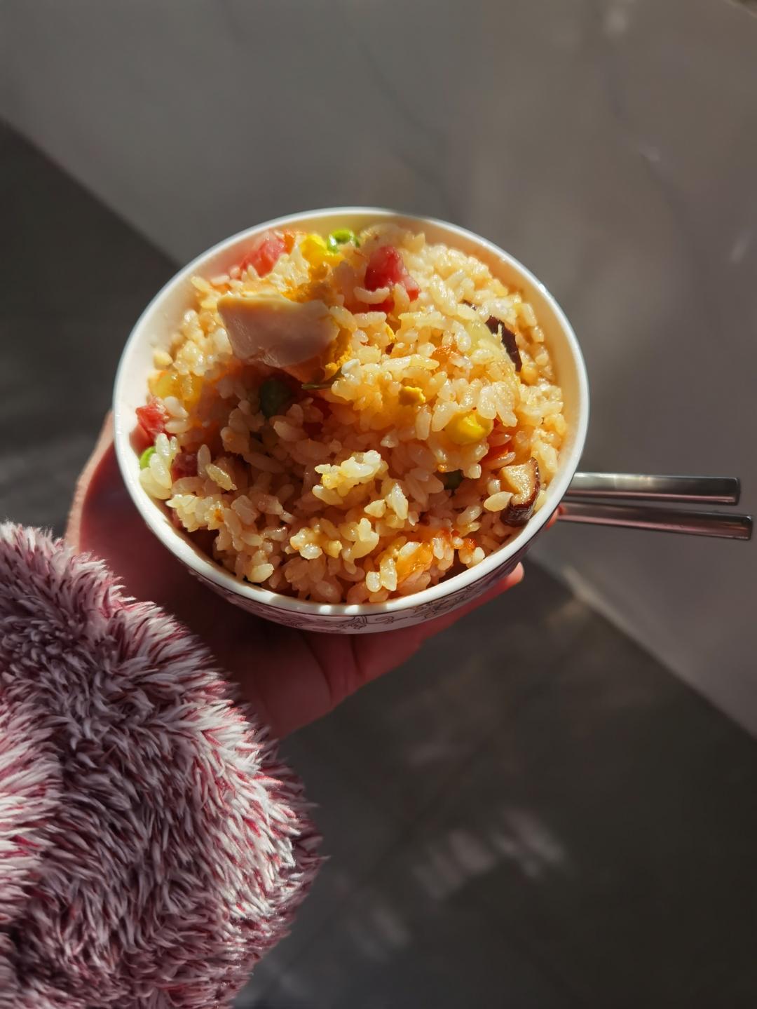 懒人必备～电饭煲腊肠焖饭