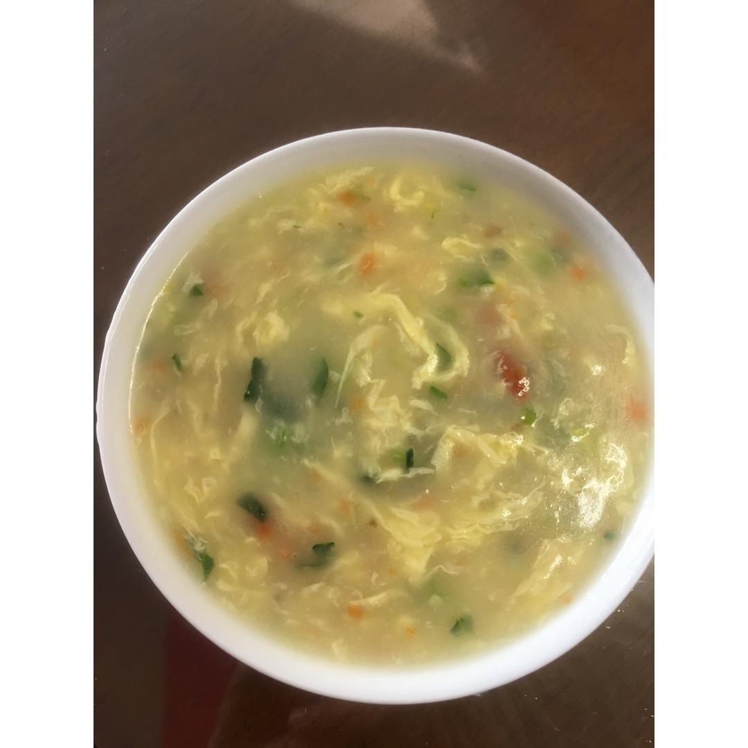 a16325做的黄瓜鸡蛋面糊汤