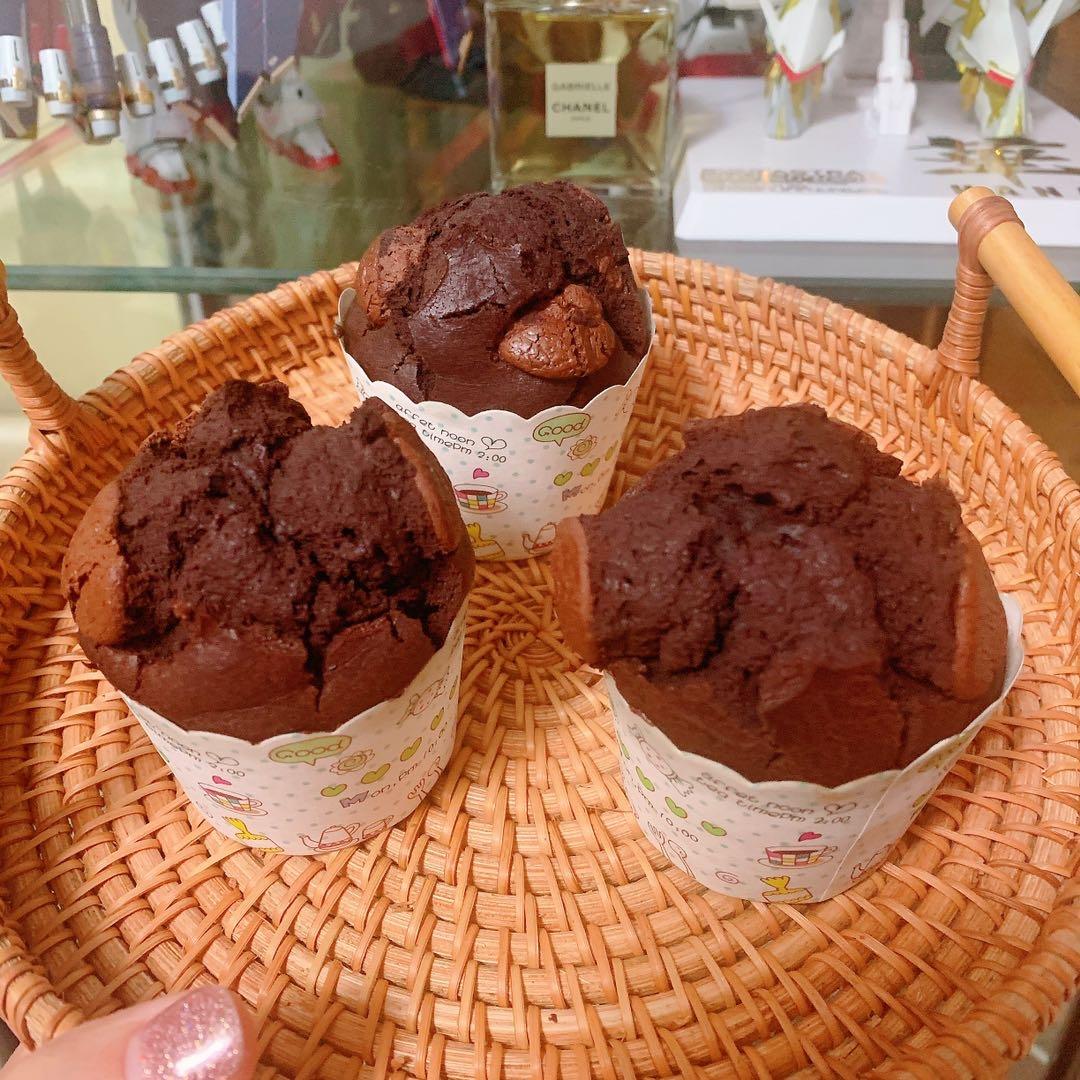 在家做巧克力蘑菇头麦芬蛋糕🍫