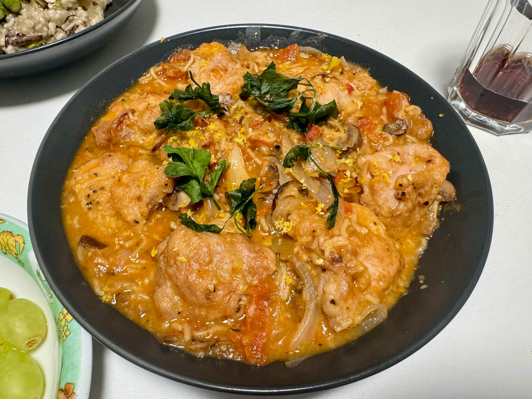 经典法式料理—马伦戈炖鸡（Poulet Marengo）