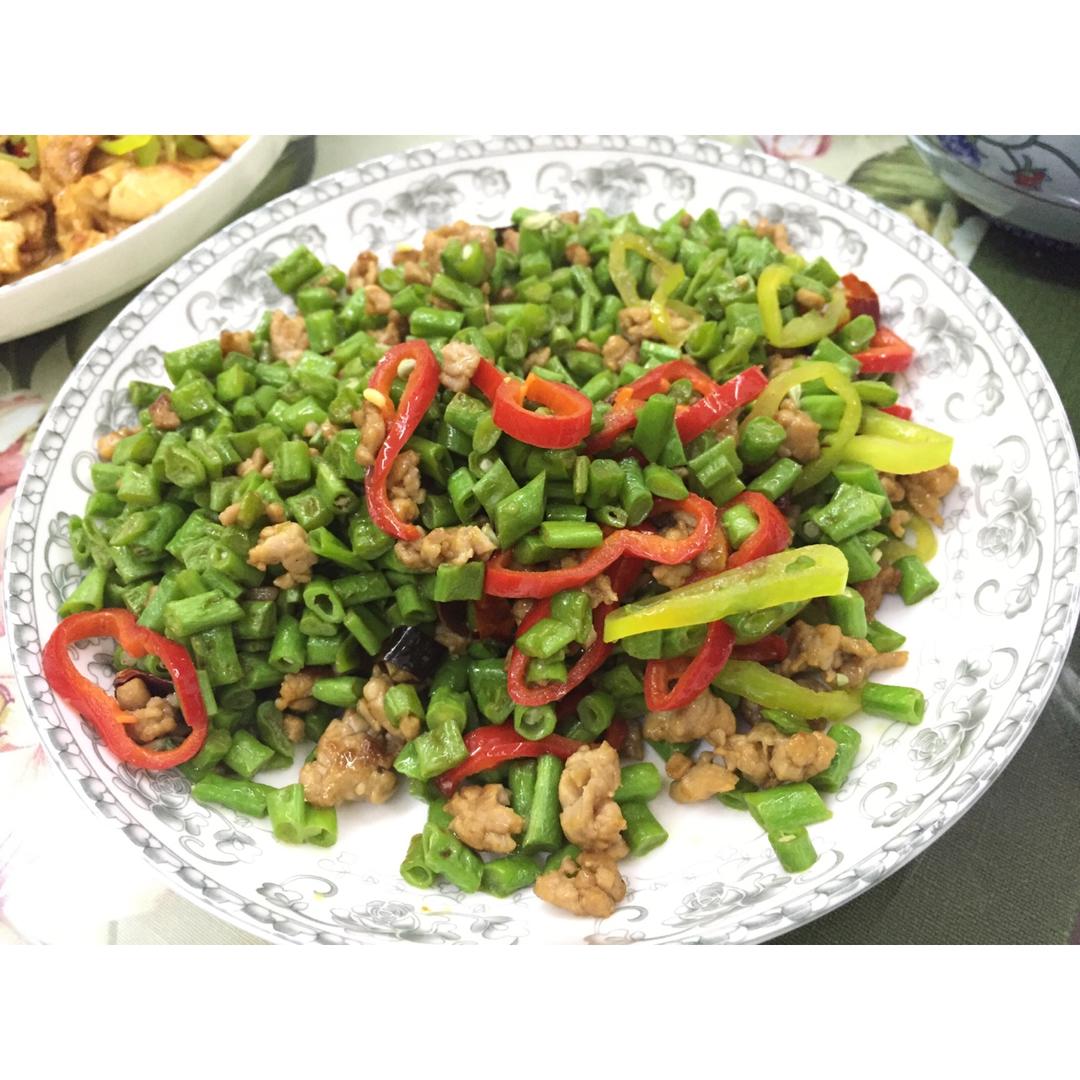肉沫豆角下饭菜