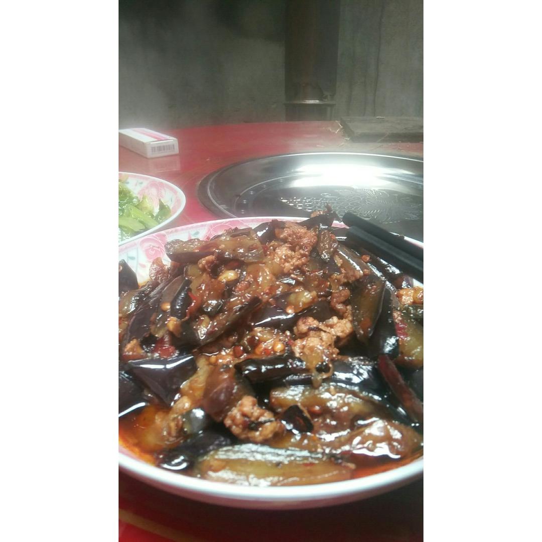 红烧肉沫茄子