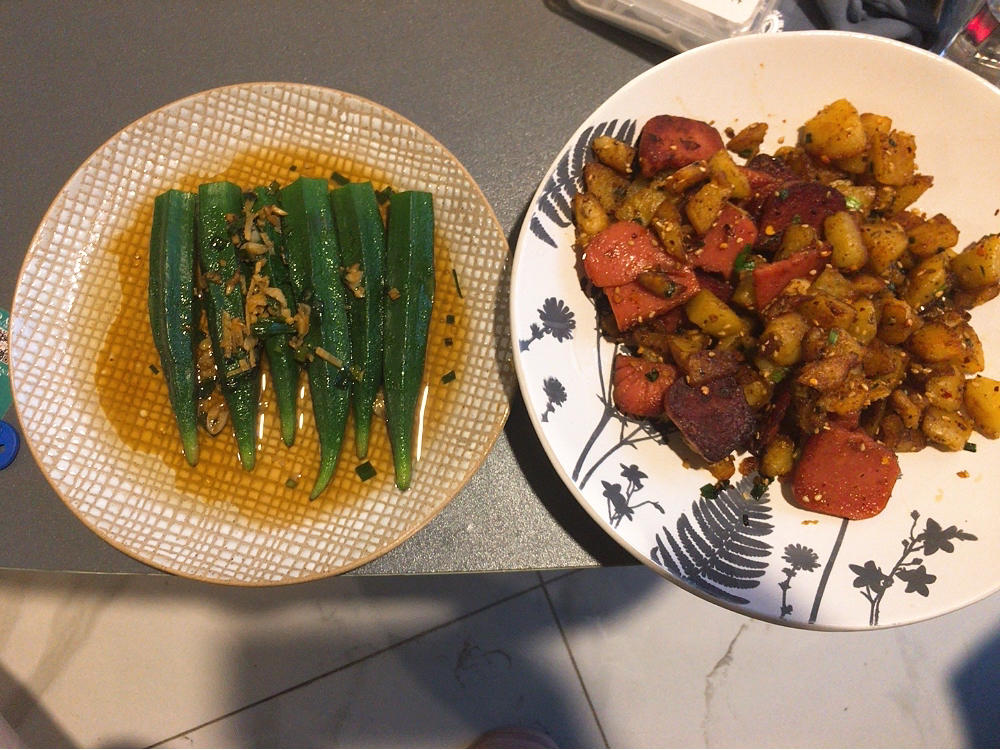 孜然火腿土豆丁