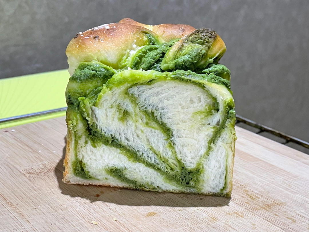 绿色心情---抹茶手撕小吐司