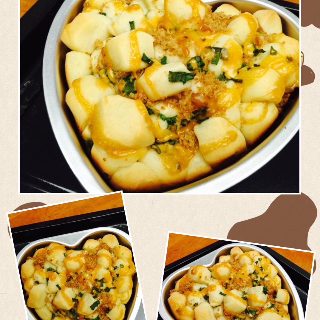 香葱肉松手撕面包