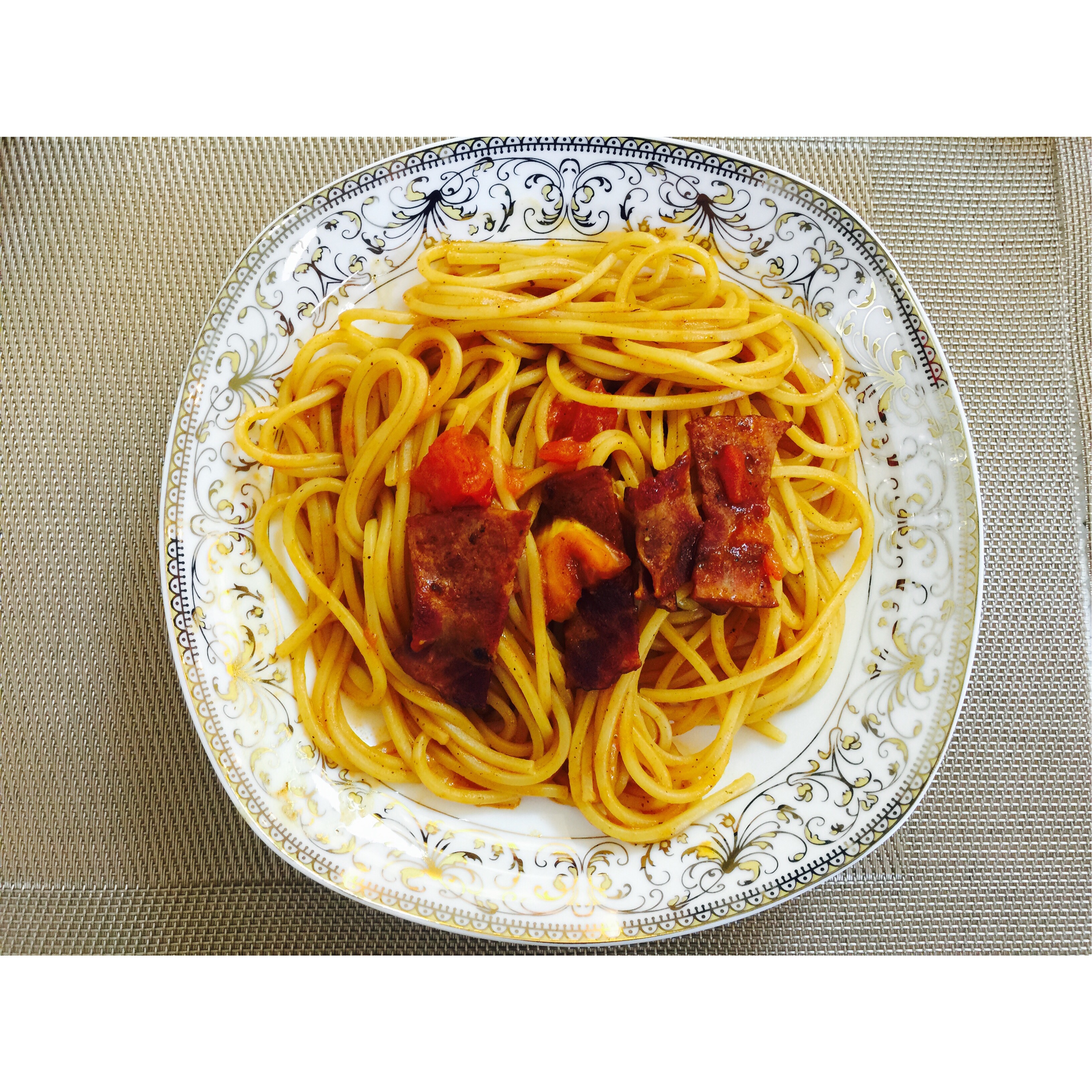 培根番茄意大利面