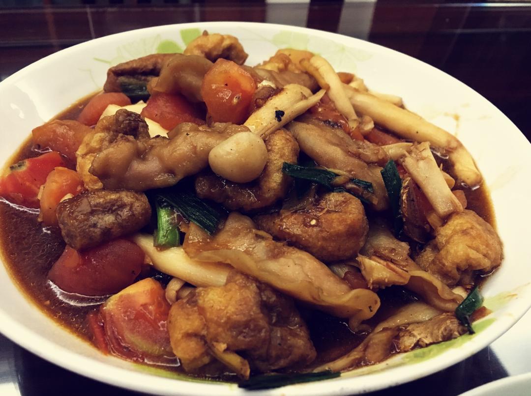 番茄烩金针菇