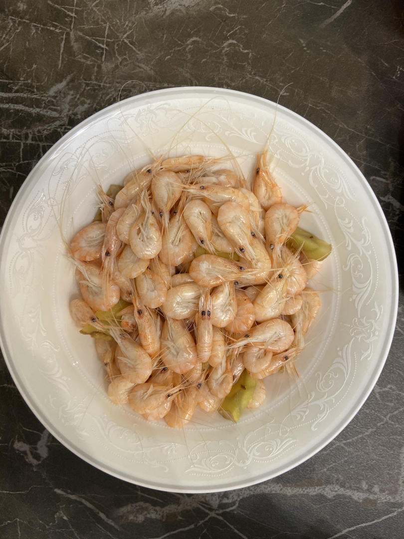 只要3步骤～盐水白米虾