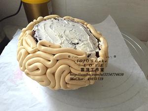 万圣节人脑蛋糕制作过程的做法 步骤5