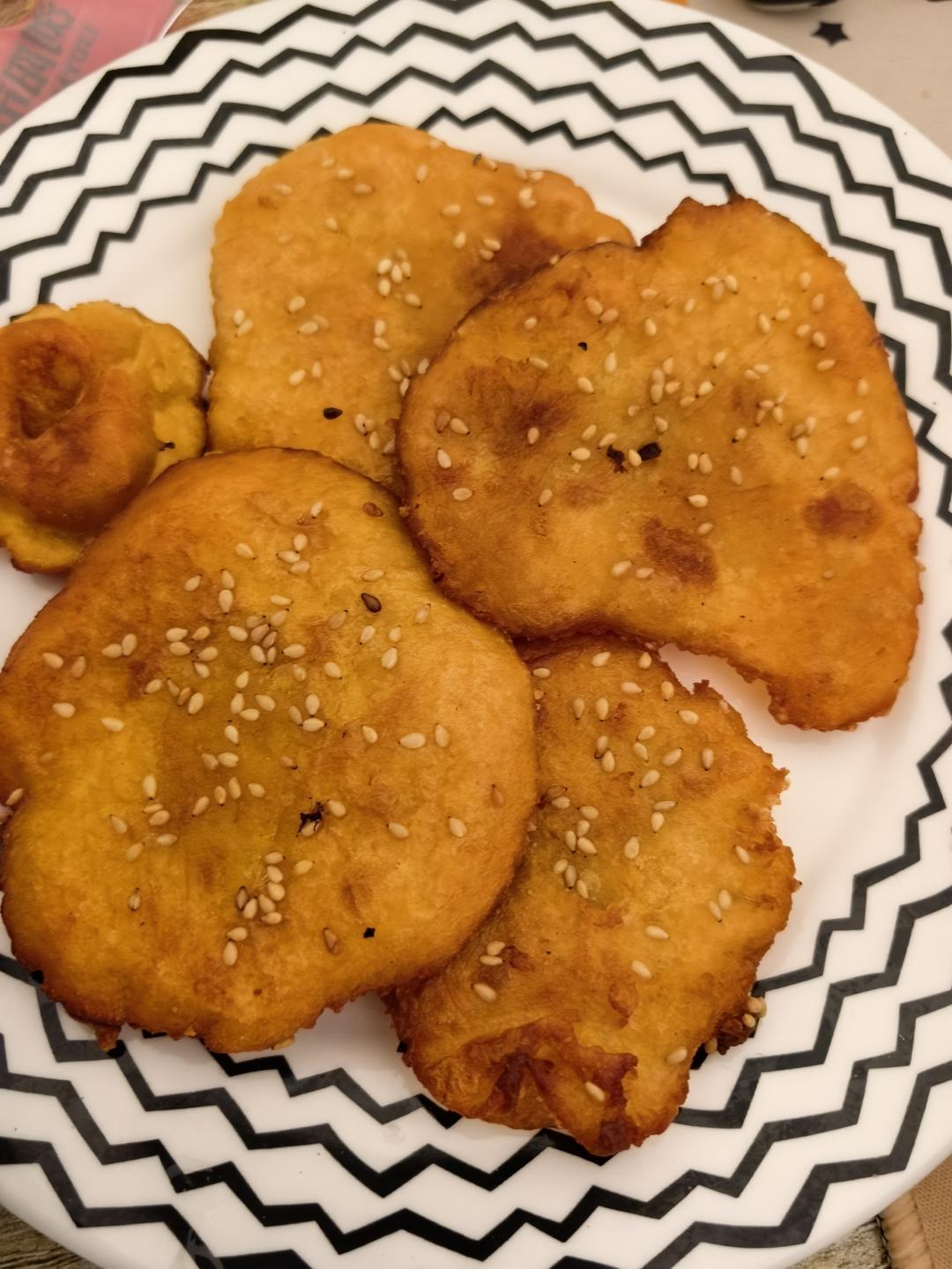 红薯糯米芝麻饼