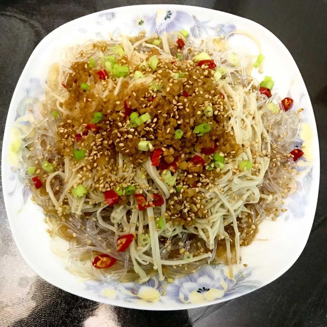 蒜蓉蒸金针菇粉丝（小心上瘾）