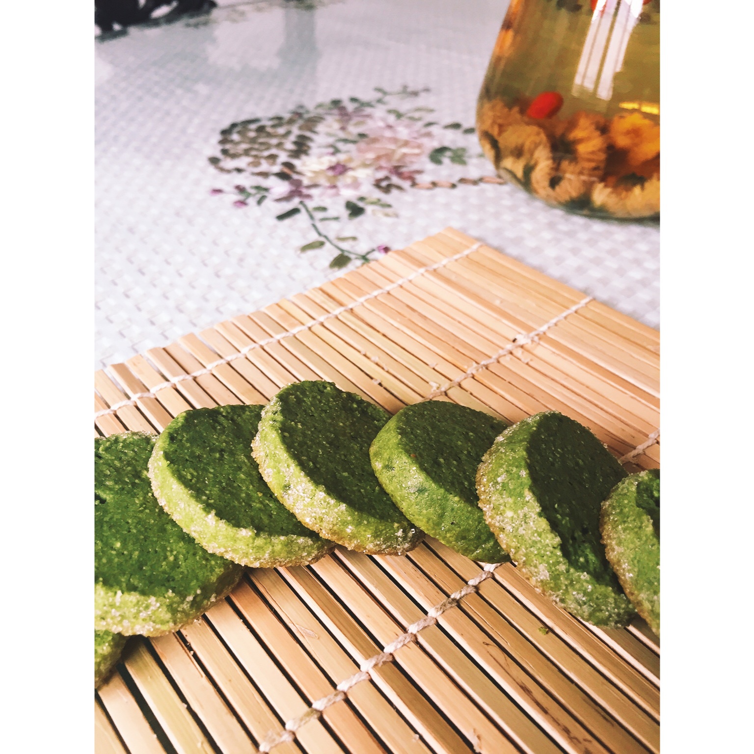 微苦抹茶沙布列酥饼