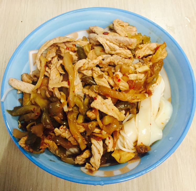 香辣榨菜肉丝面