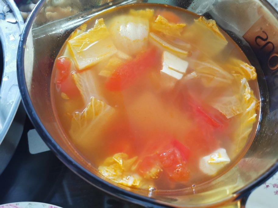 番茄白菜豆腐汤