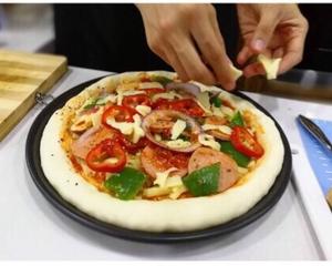 8寸  热带火腿蔬菜pizza的做法 步骤3