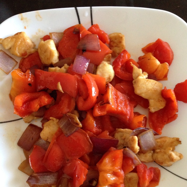 彩椒炒鸡丁