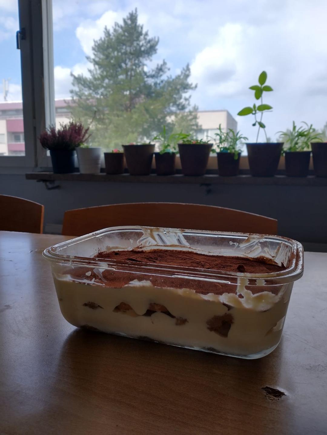 在欧洲学会的经典版提拉米苏