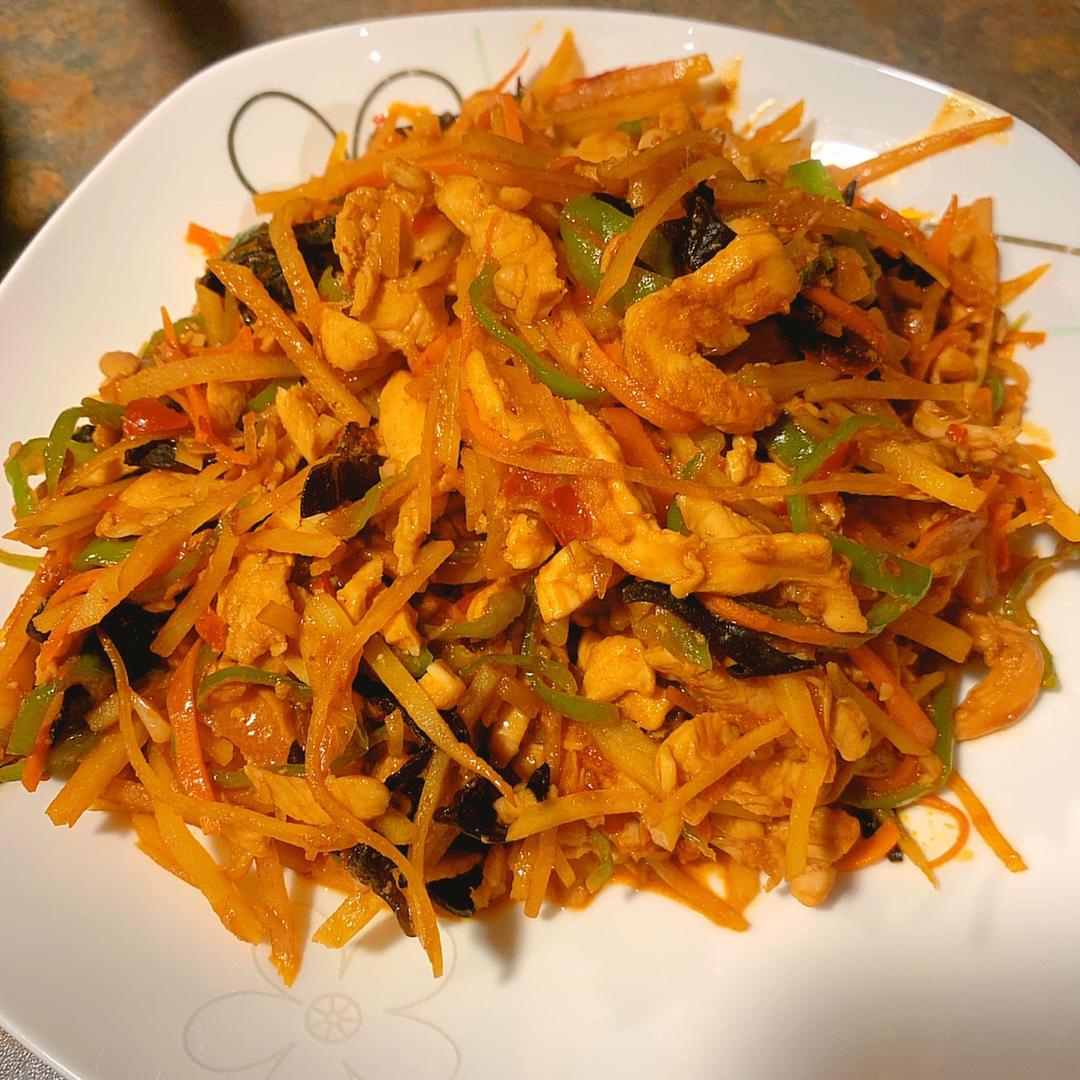 鱼香鸡丝家庭版