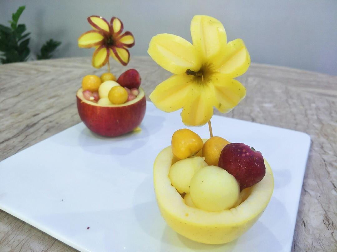 苹果碗水果拼盘的做法