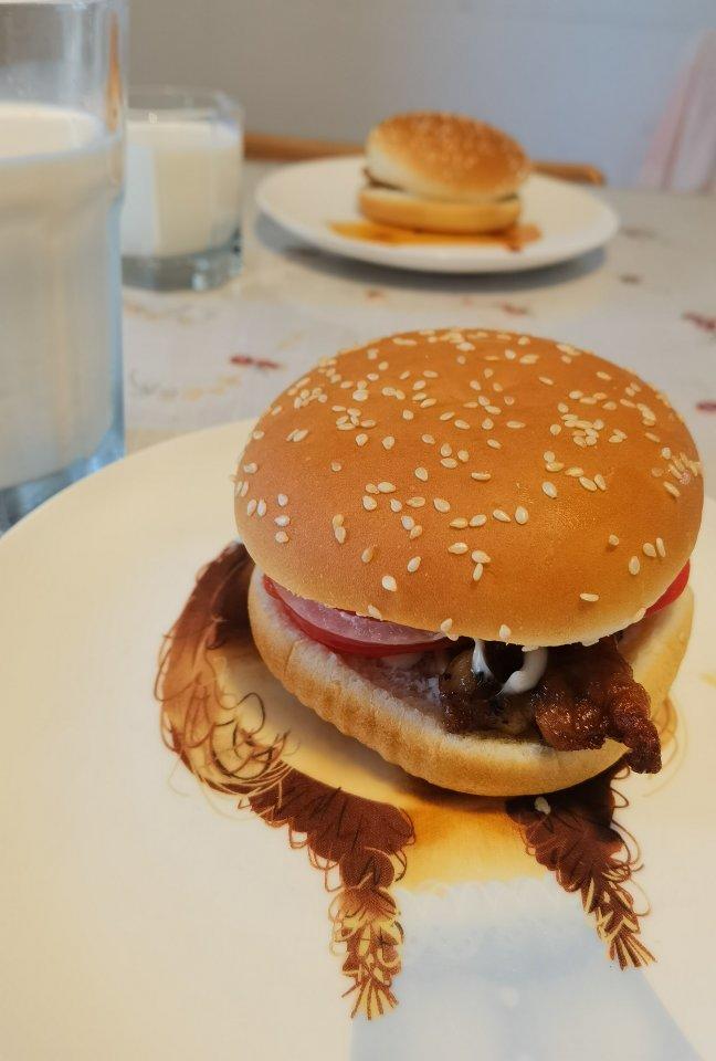 奥尔良鸡腿堡（方法全部有！！现做！！）