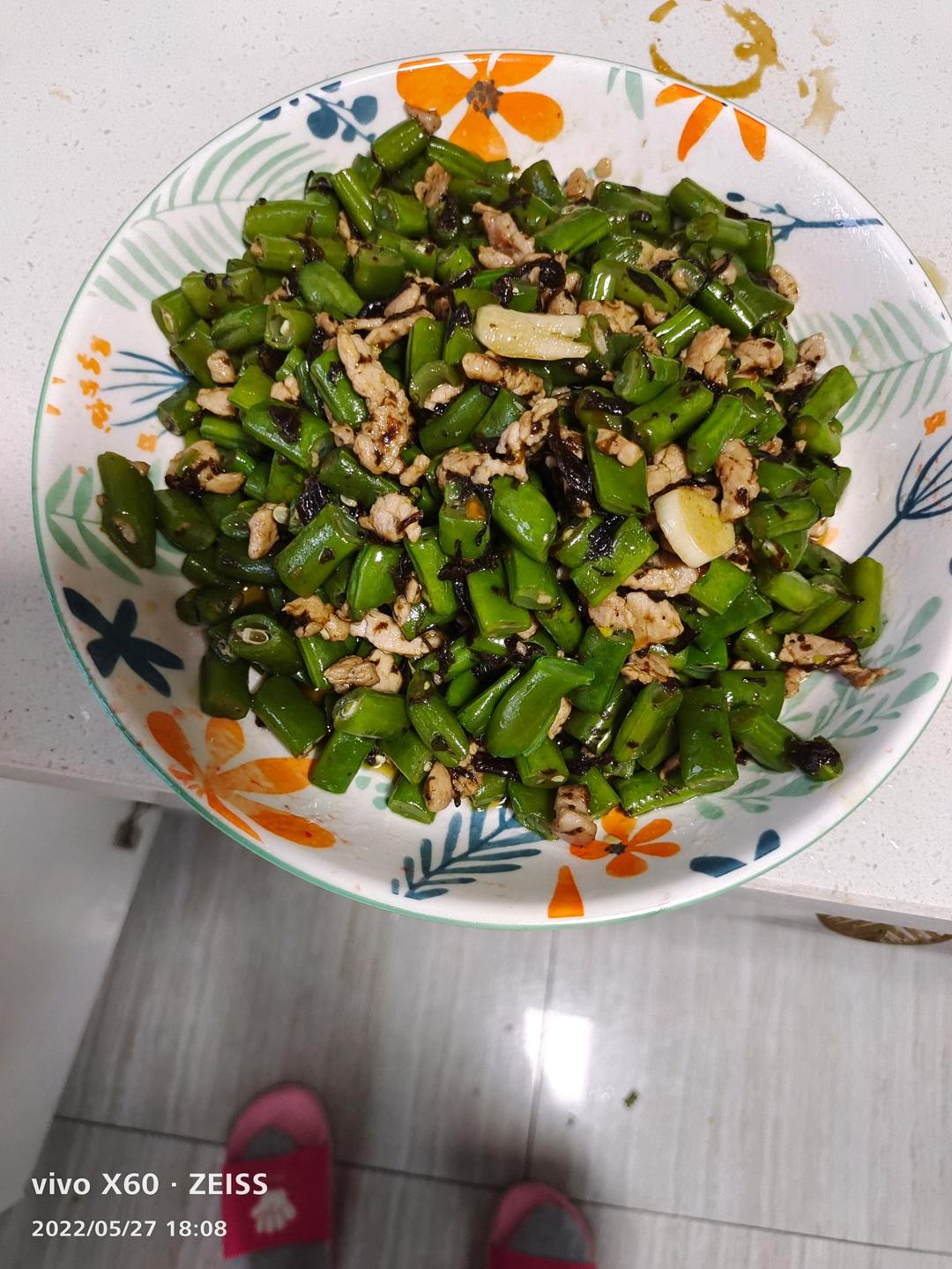 榄菜肉末四季豆