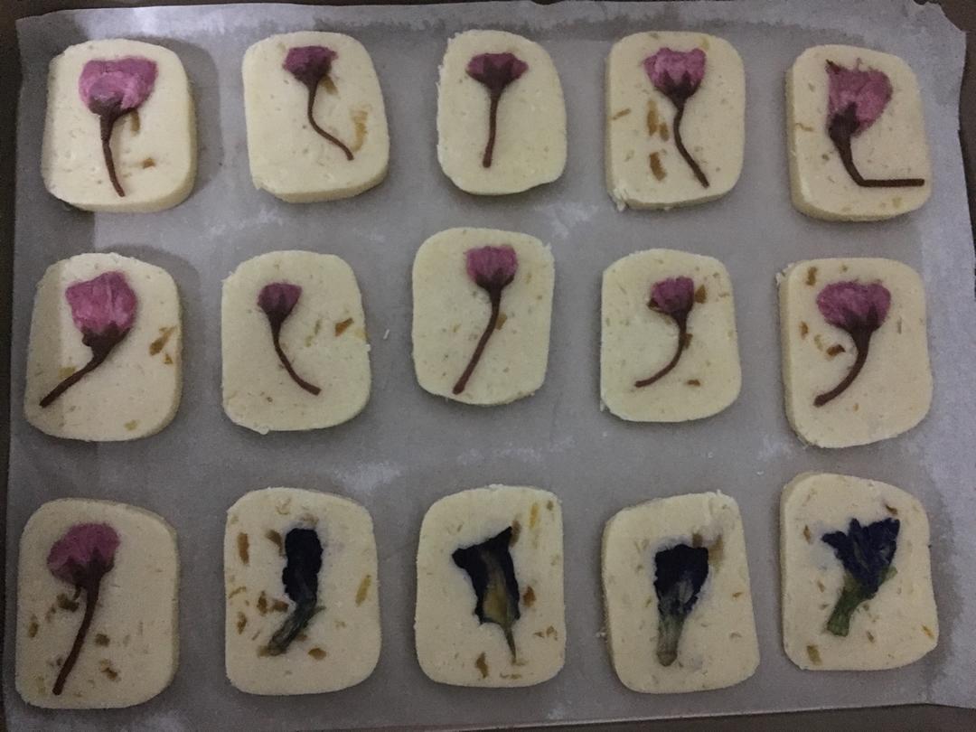 韩国柚子茶食谱——柚香/橙香花草饼干