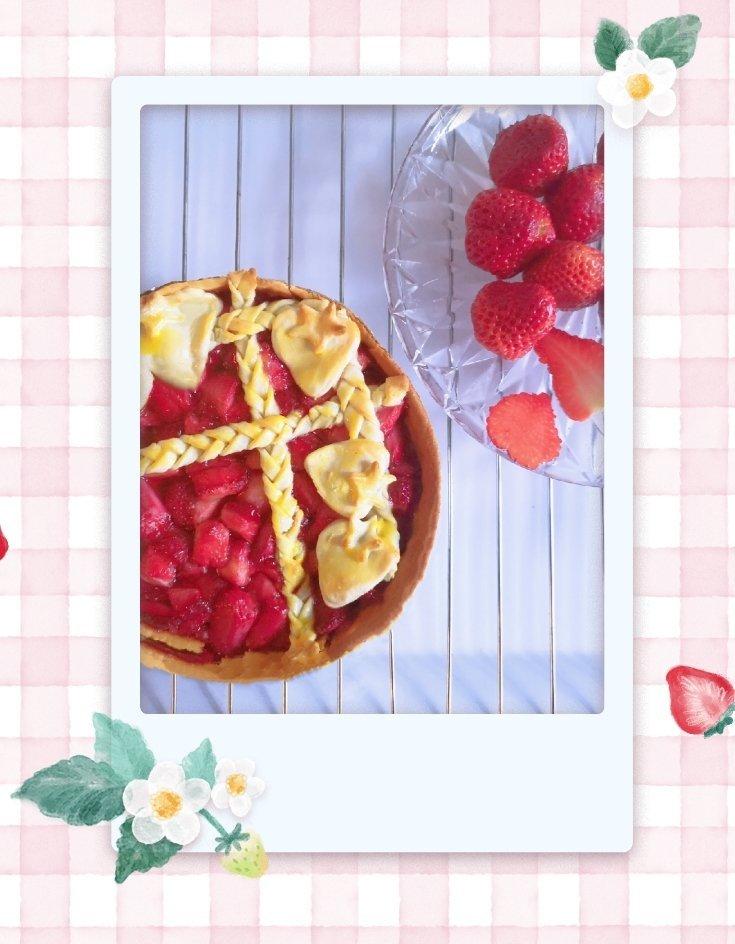 👍🏻颜值与味道超能打的🍓草莓派，c位是我的没跑了!