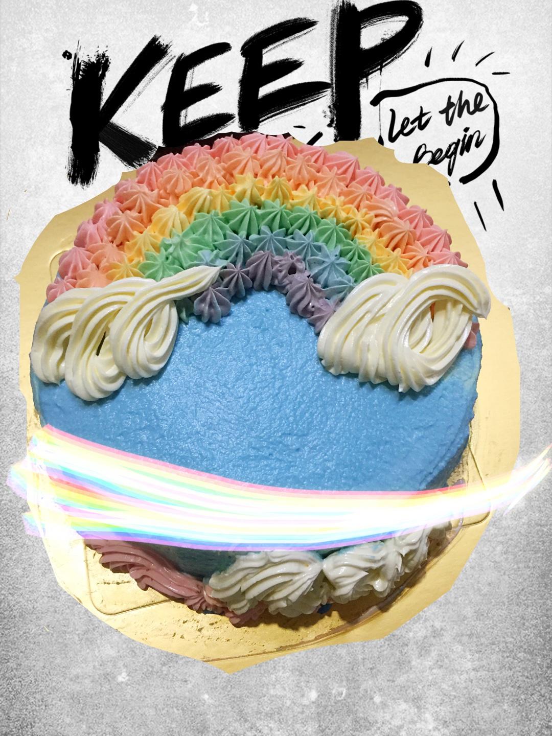 八寸彩虹蛋糕胚