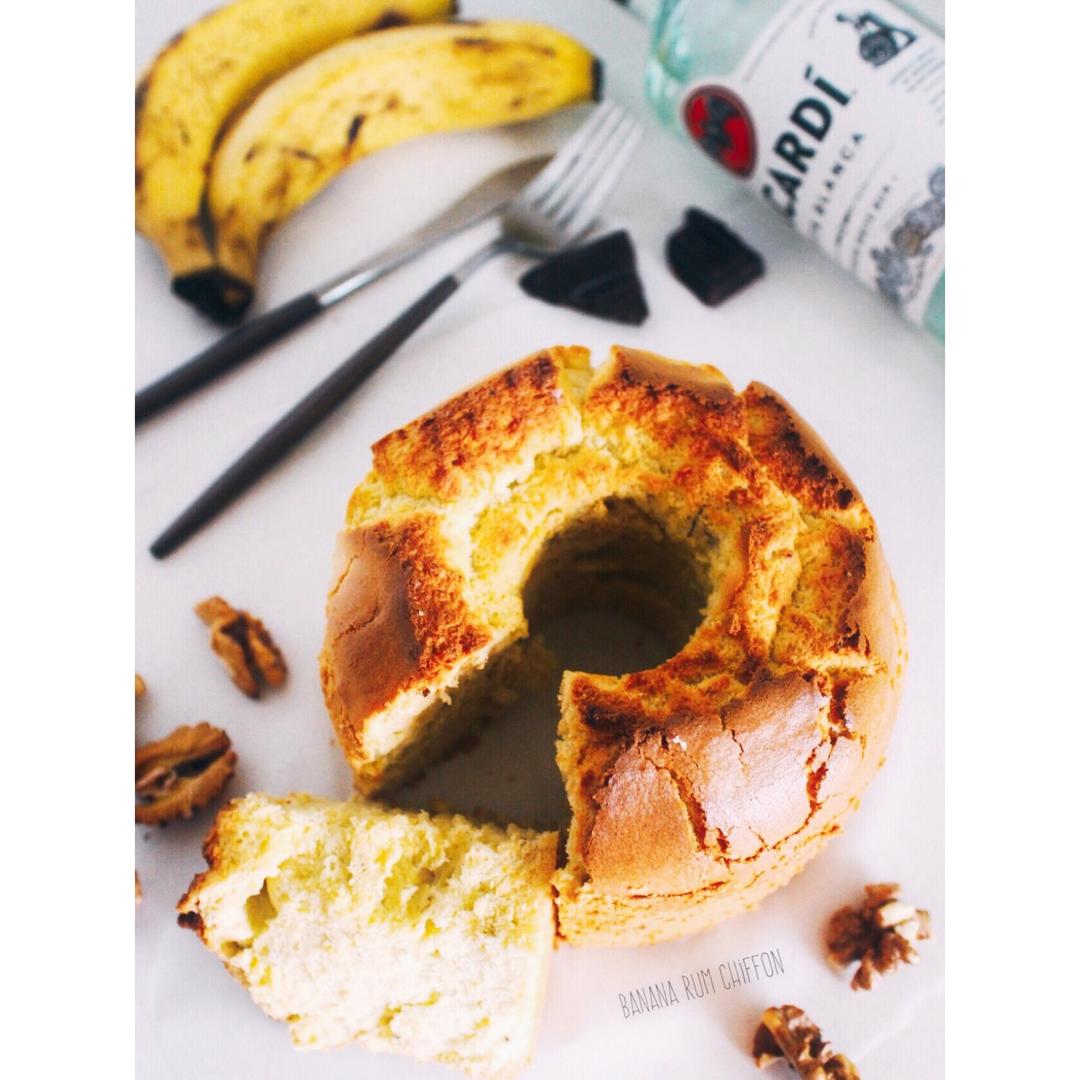 朗姆酒香蕉戚风<Rum&Banana Chiffon Cake>