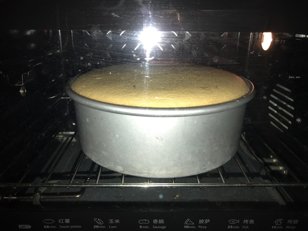 8寸戚风蛋糕，蛋糕坯