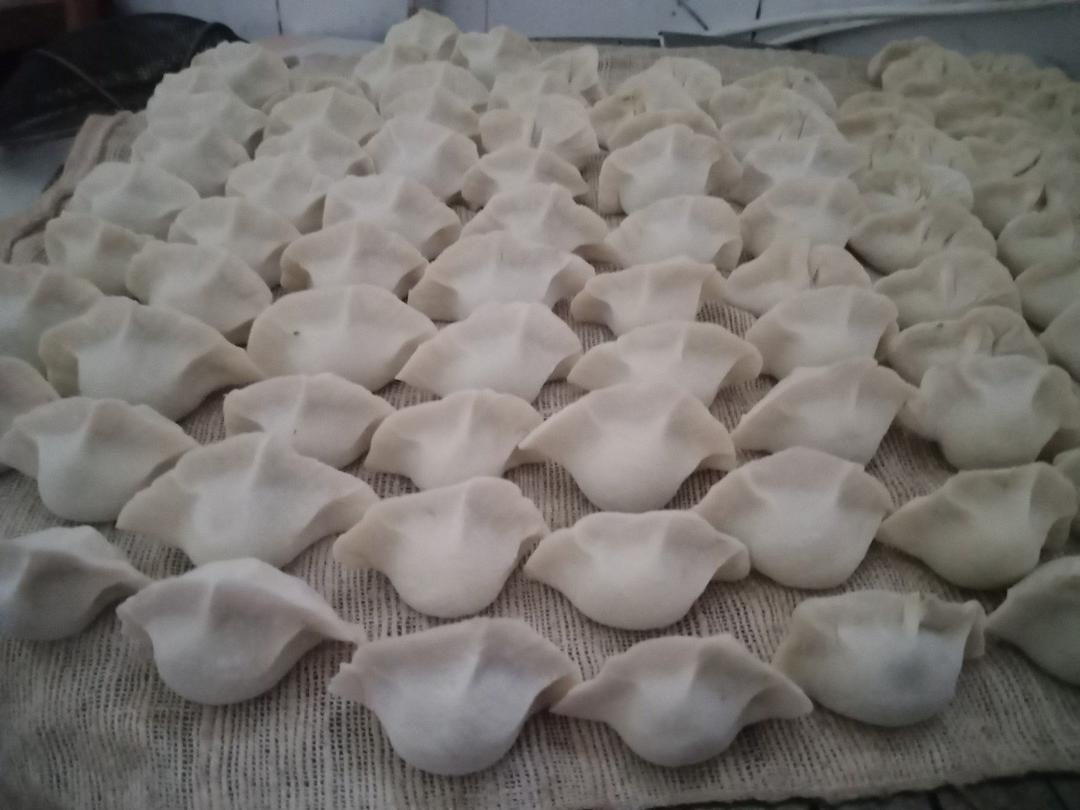 大肚饺子包法——后附视频  (胡萝卜牛肉馅儿)