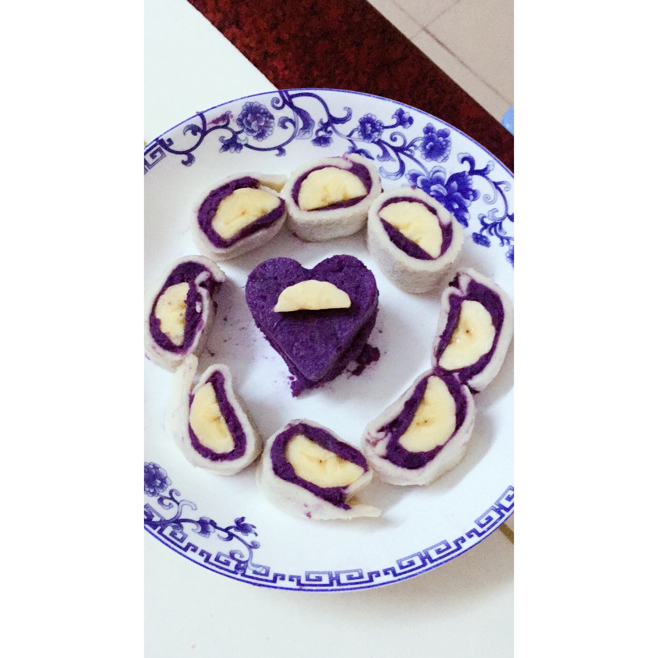 香蕉紫薯卷