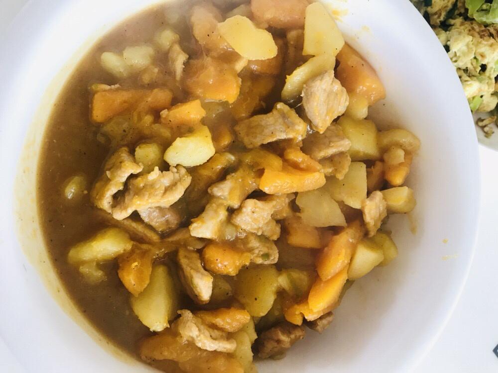 南瓜炖土豆