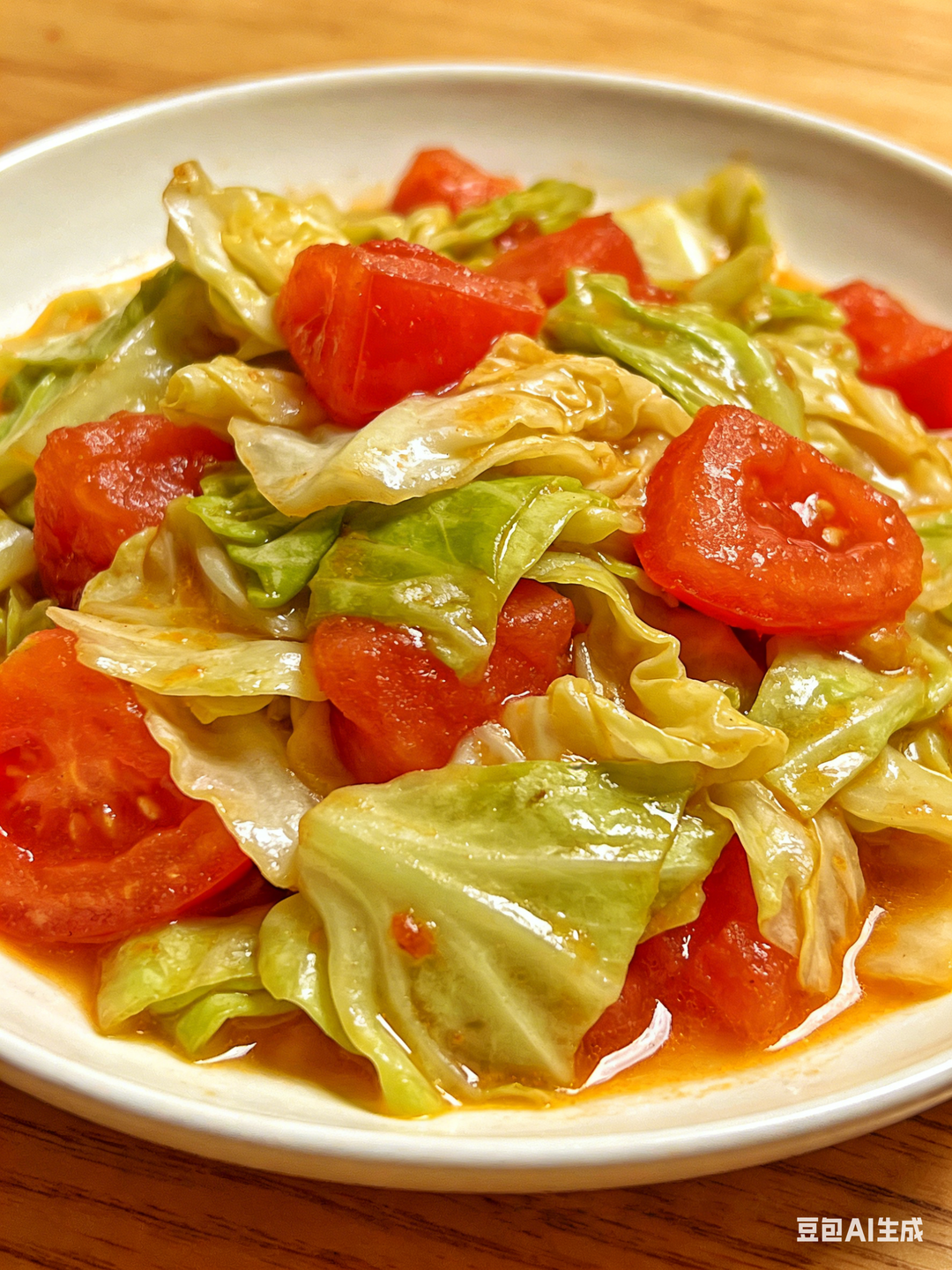 西红柿炒圆白菜