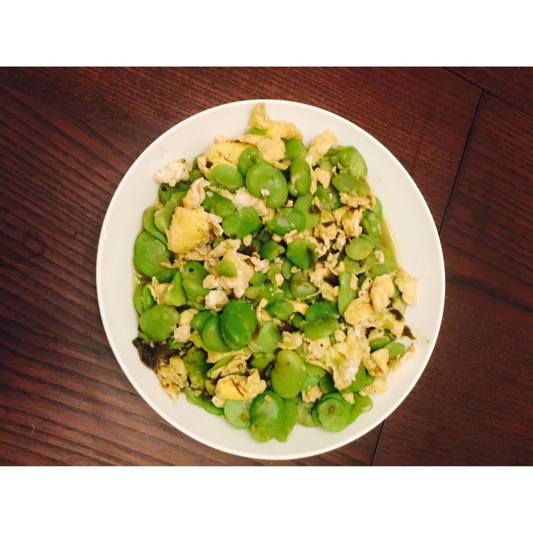 蚕豆炒蛋