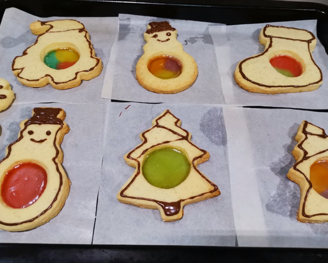 琉璃心圣诞装饰饼干的做法 步骤11