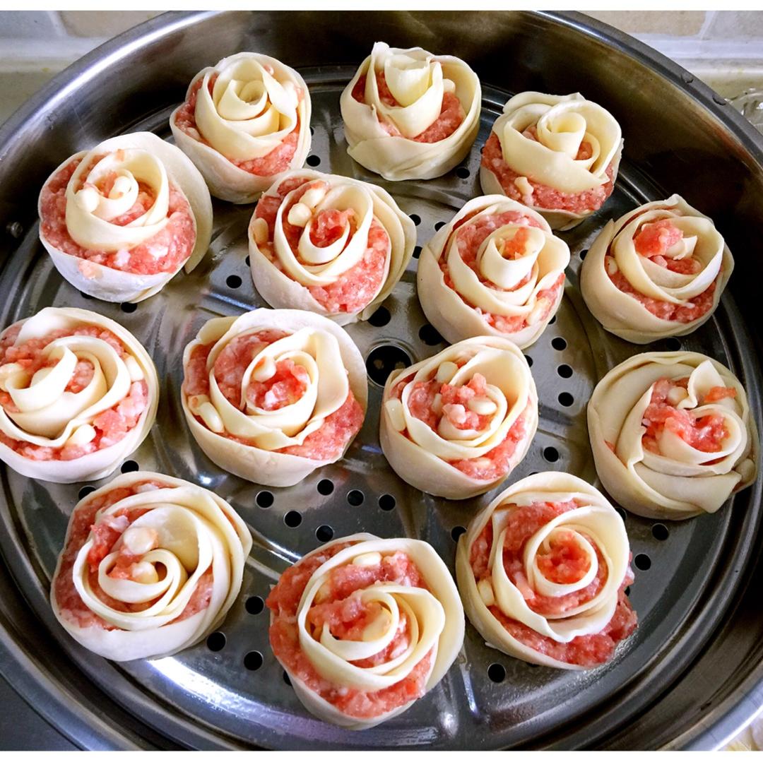 饭饭0204做的玫瑰花饺子