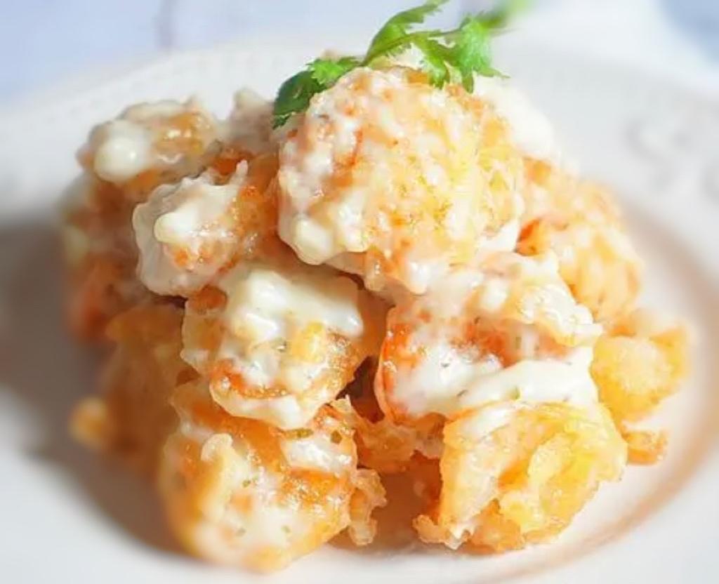 芥末虾球的做法