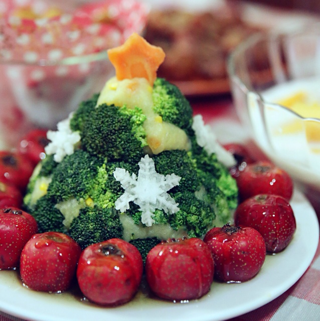 尛七做的圣诞树沙拉