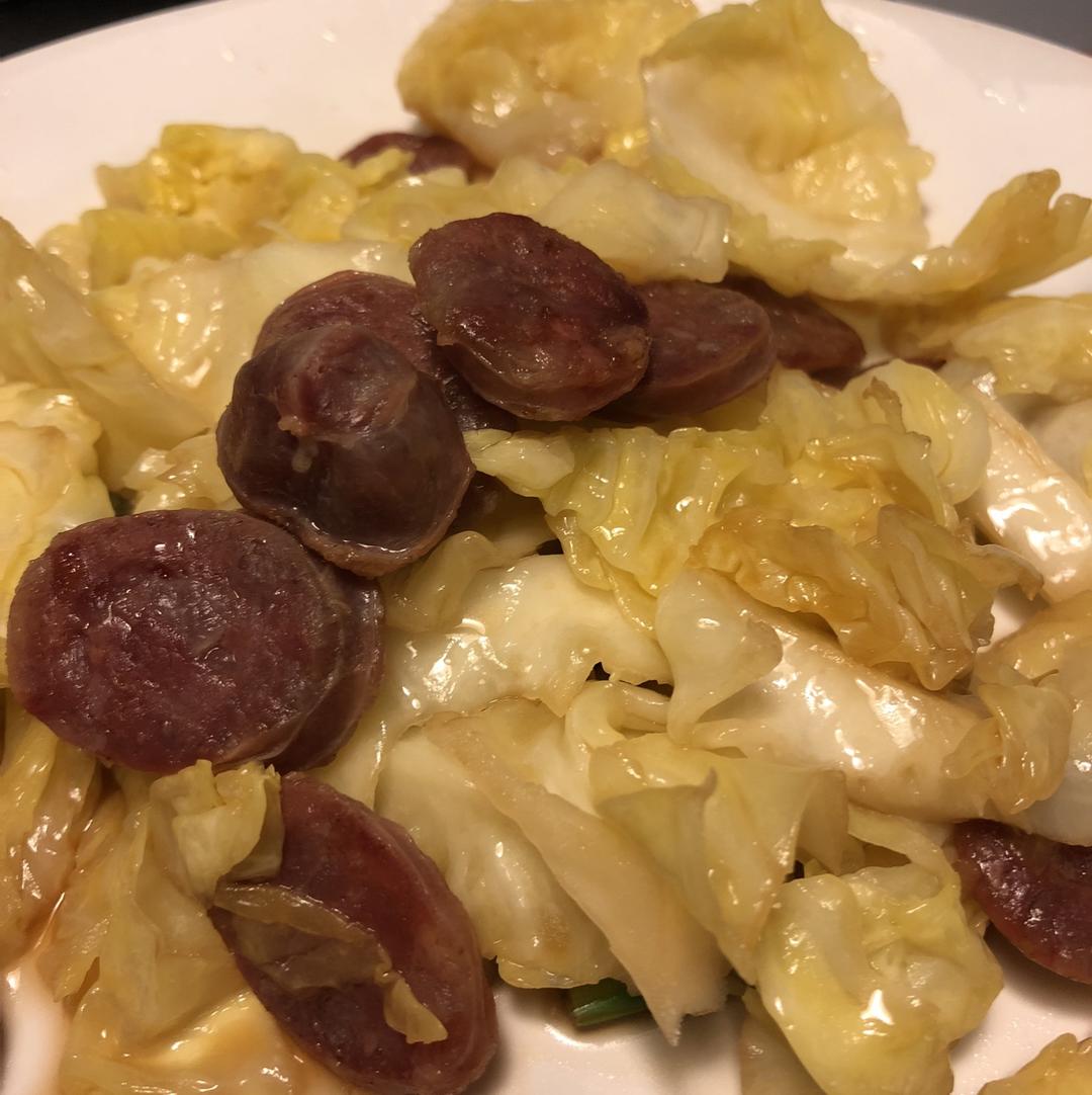 腊肠手撕包菜