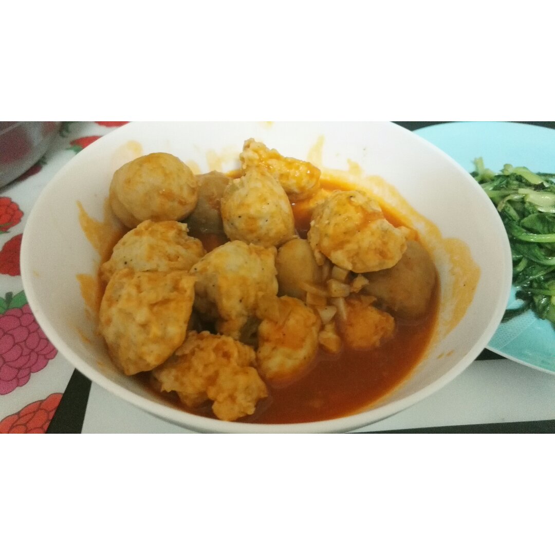 酸酸甜甜【茄汁鸡肉丸】