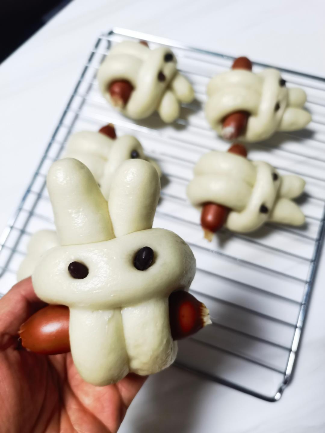 兔子香肠馒头（一次发酵）