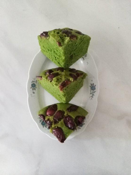 漂亮营养美味的菠菜发糕(原创独家配方)