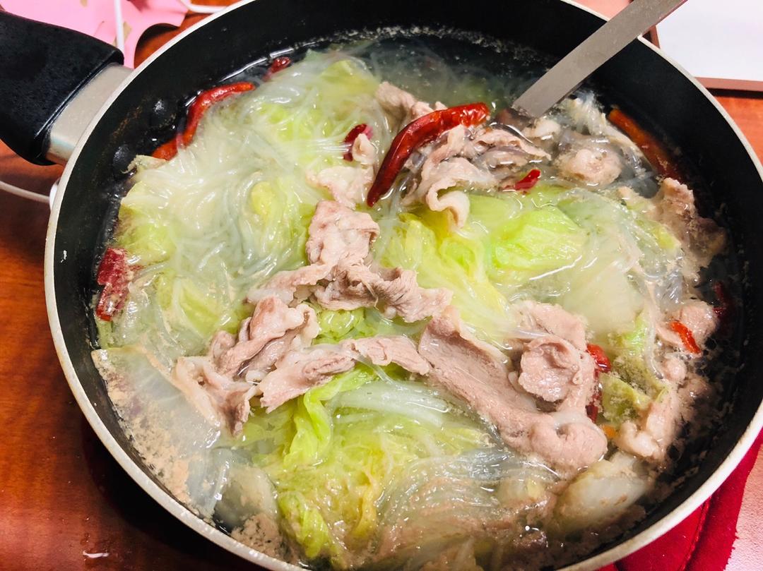 白菜粉丝羊肉汤