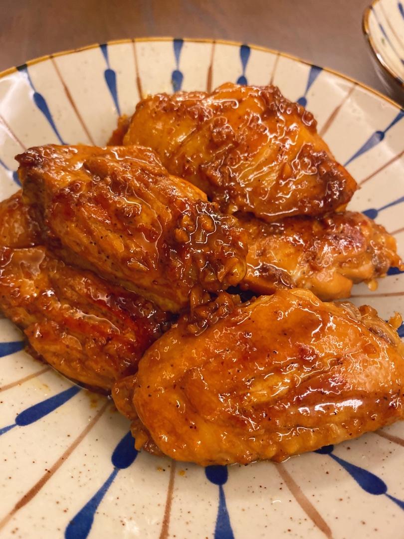 黄油蒜蓉鸡翅煎