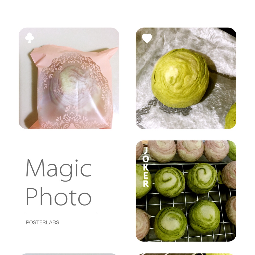 蛋黄酥~紫薯、抹茶、原味~花好月圆，中秋快乐~内附一次做六色蛋黄酥方法~