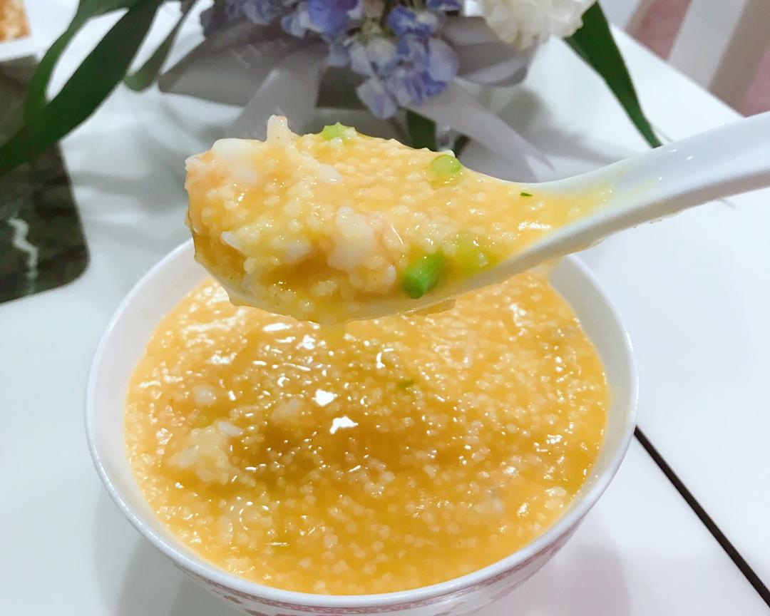 鲜得不能再鲜的【海鲜小米南瓜粥】的做法
