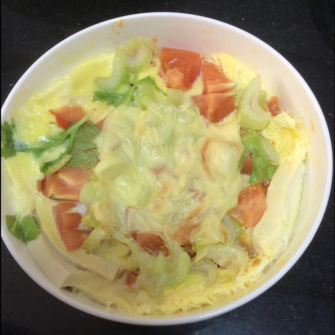 五分钟鸡蛋豆腐羹（附盒装豆腐脱模大法！）