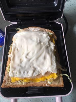 减脂三明治（早餐机版)的做法 步骤5