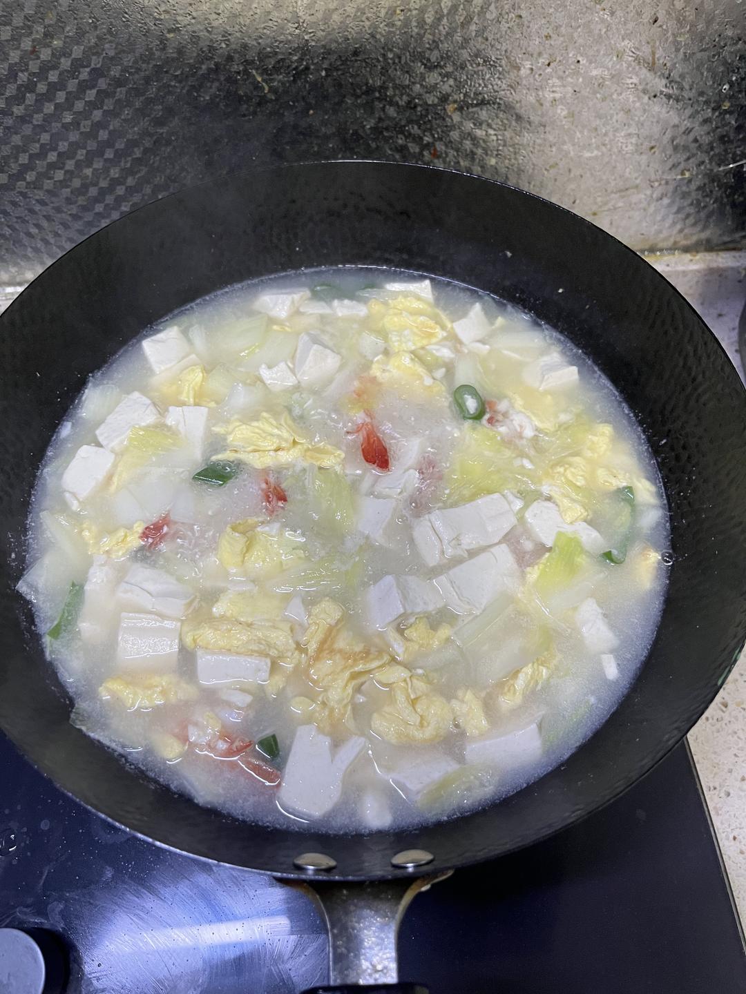 虾仁白菜豆腐减脂汤